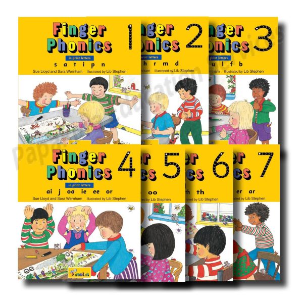 Jolly Learning   Finger Phonics Big Books, set of books 1-7