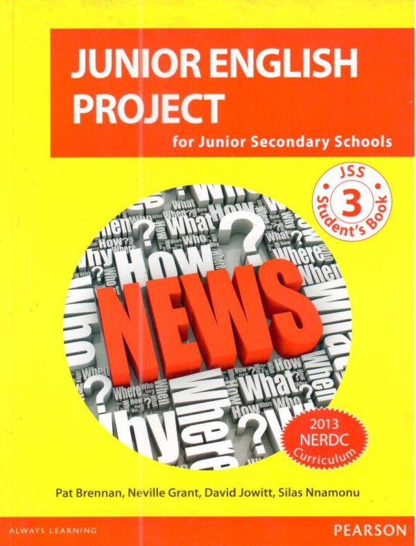PEARSON Nigeria Junior English Project For JS School Pupils Book 3