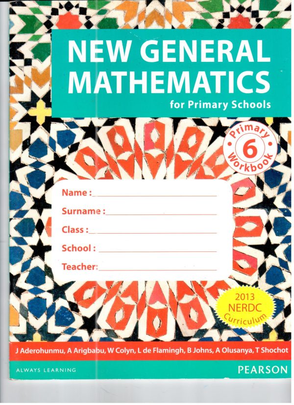 PEARSON NIGERIA New General Mathematics for Primary Workbook 6