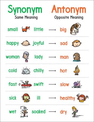 Scholastic Anchor Chart: Synonym & Antonym