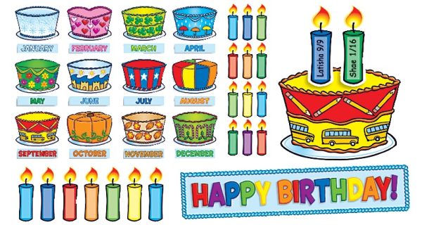 Scholastic Happy Birthday (62 pieces) Bulletin boards