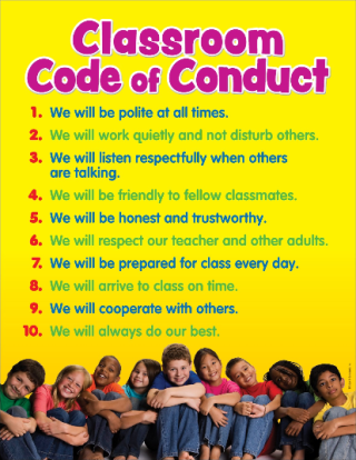Scholastic Classroom Code of Conduct Chart