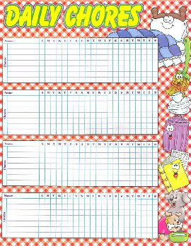 Scholastic Daily Chores Chart