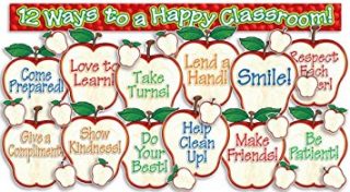 Scholastic 12 Ways to a Happy Classroom! (49 pieces) Bulletin boards