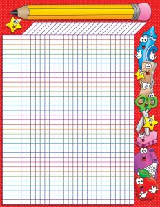 Scholastic School Time Incentive Chart